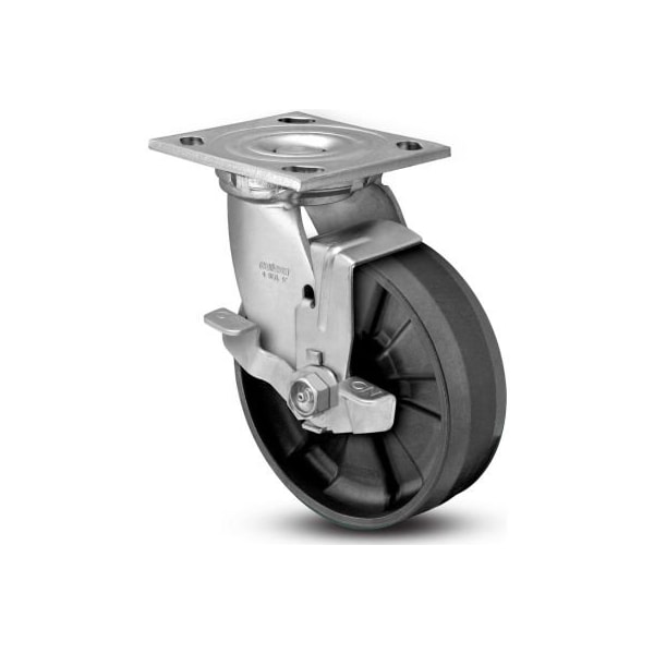 Colson 4 Series Swivel Plate Caster 4.06109.539 BRK7 - Nylon Top Lock Brake 6" Dia. 1200 Lb. 4.06109.539 BRK7 - main